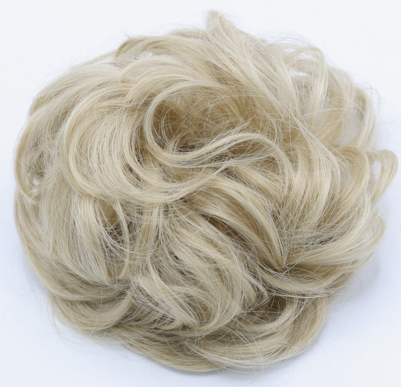 blonde hair bun