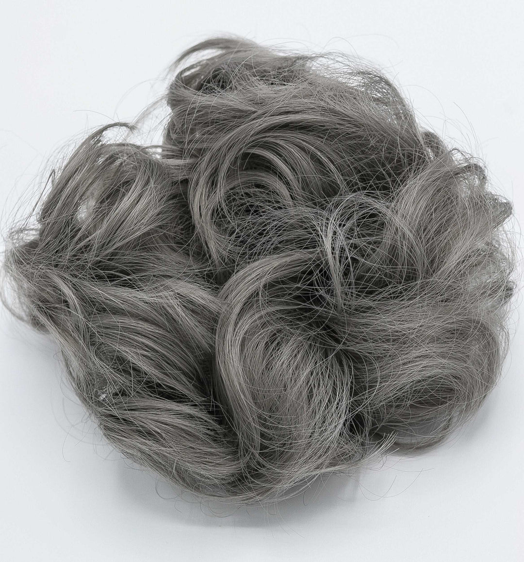 messy bun hair piece dark grey hair#color_silver-grey