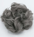 messy bun hair piece dark grey hair