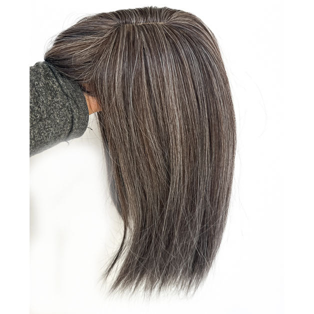 Dark Brown Grey Hair Topper