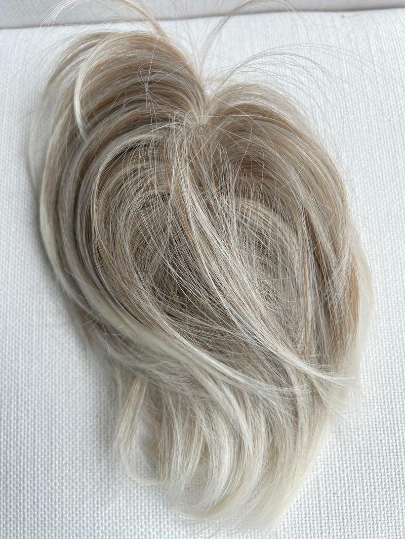 Blonde Grey Hair Bun Scrunchie Silver Blonde Hairpiece