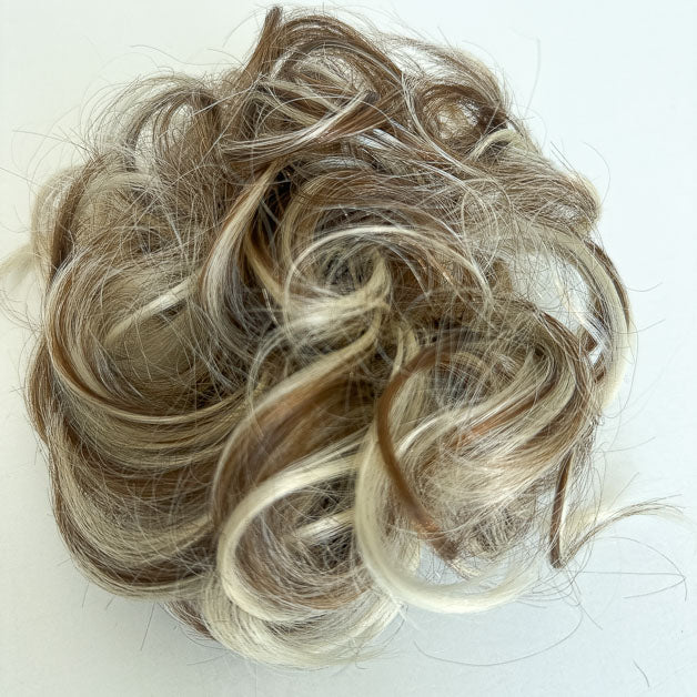 Apexhairs Messy Bun Hairpiece Dark Brown Mix Bleach Blonde