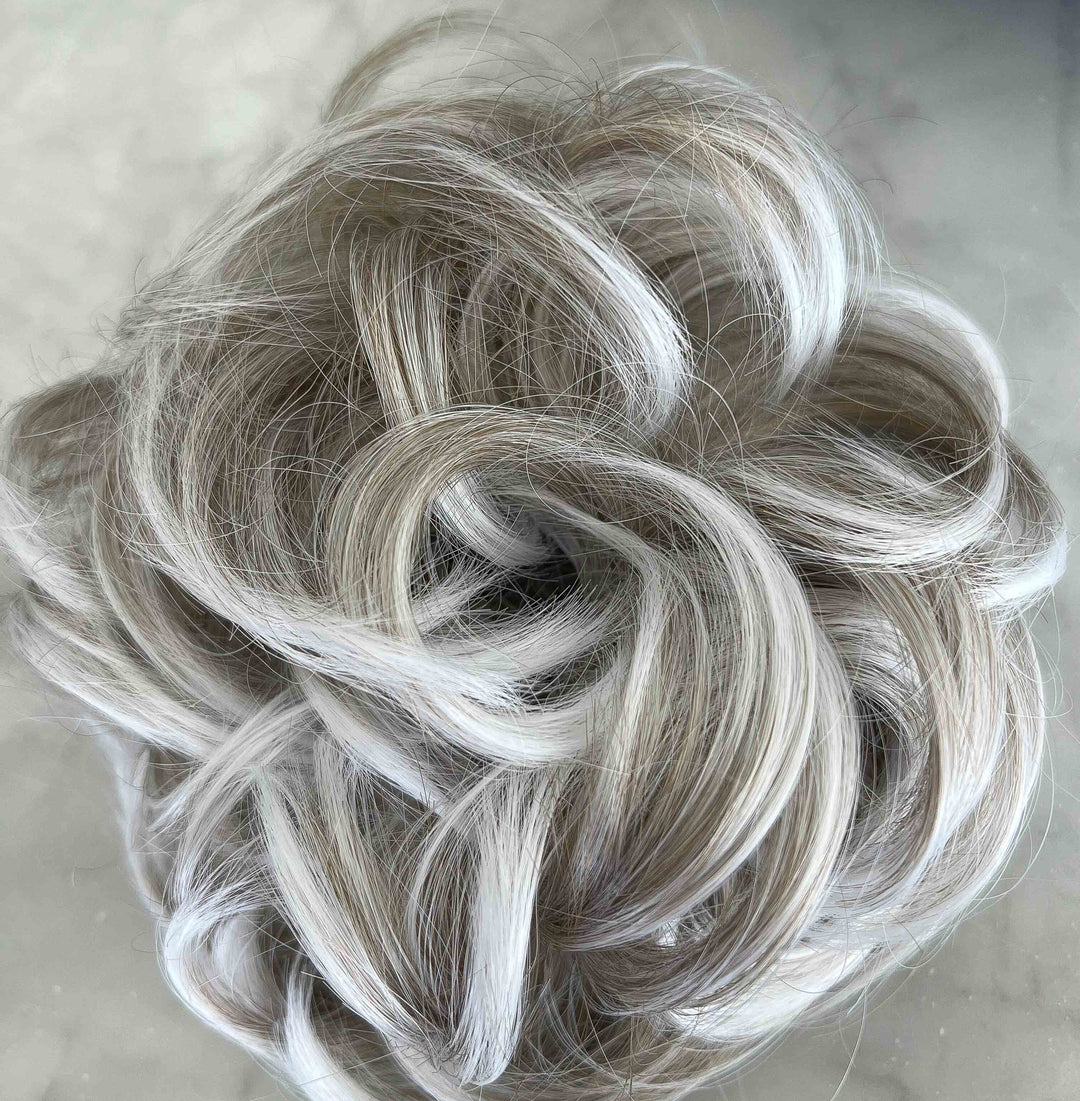 best messy bun hair piece#color_blonde-mix-grey-hair