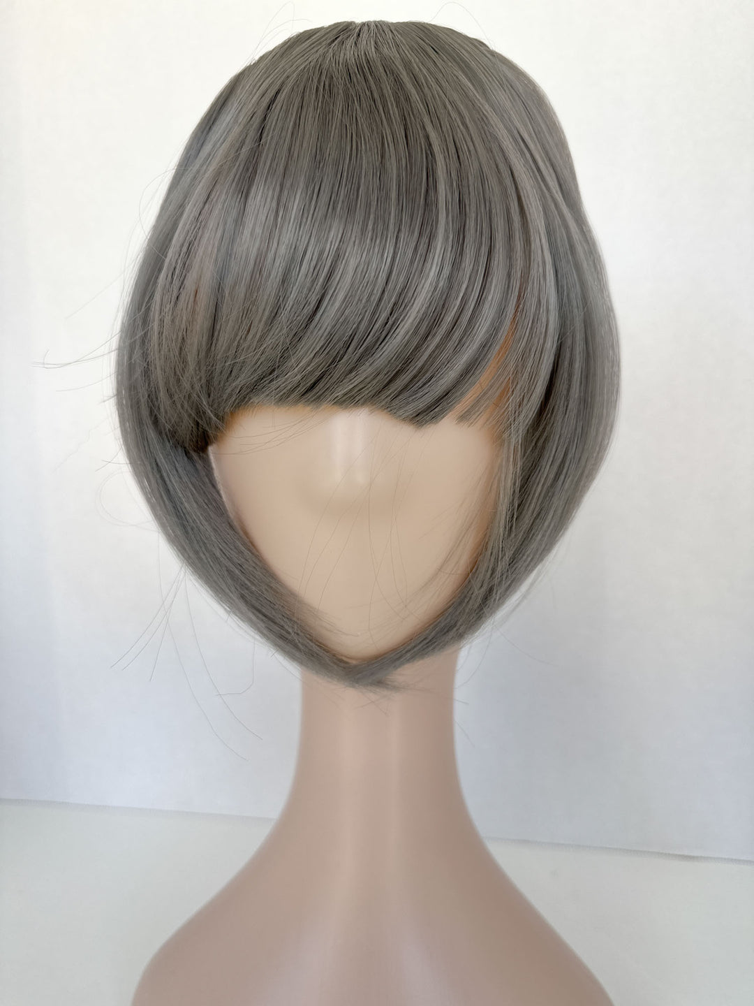 Straight Clip in Bangs for Grey Hair