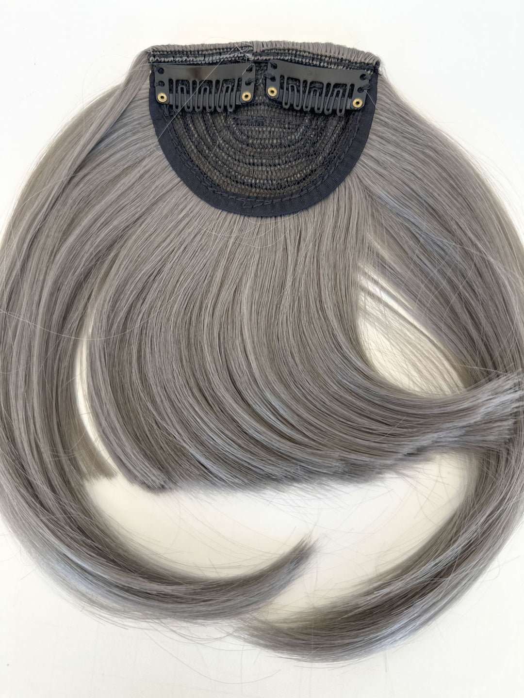 Straight Clip in Bangs for Grey Hair
