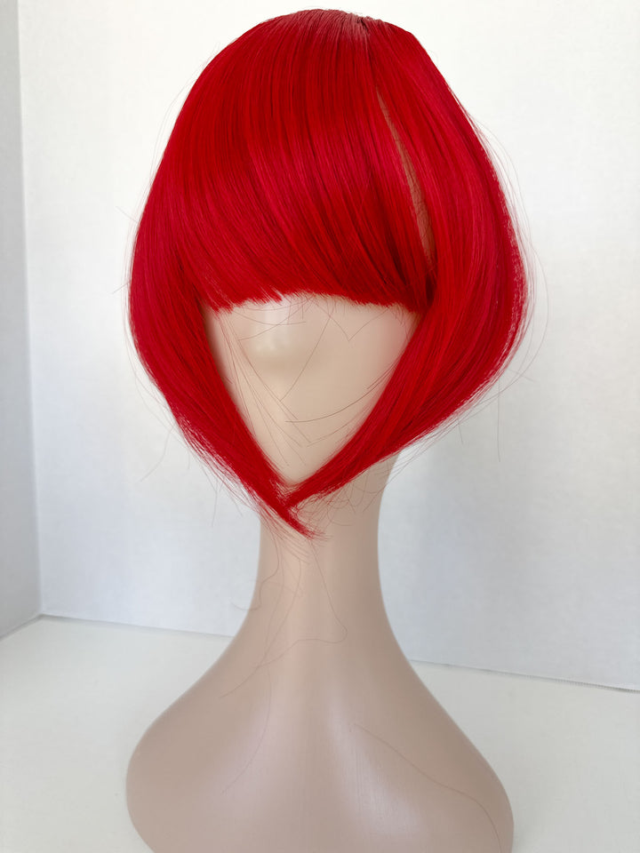 Straight Clip in Bangs Red