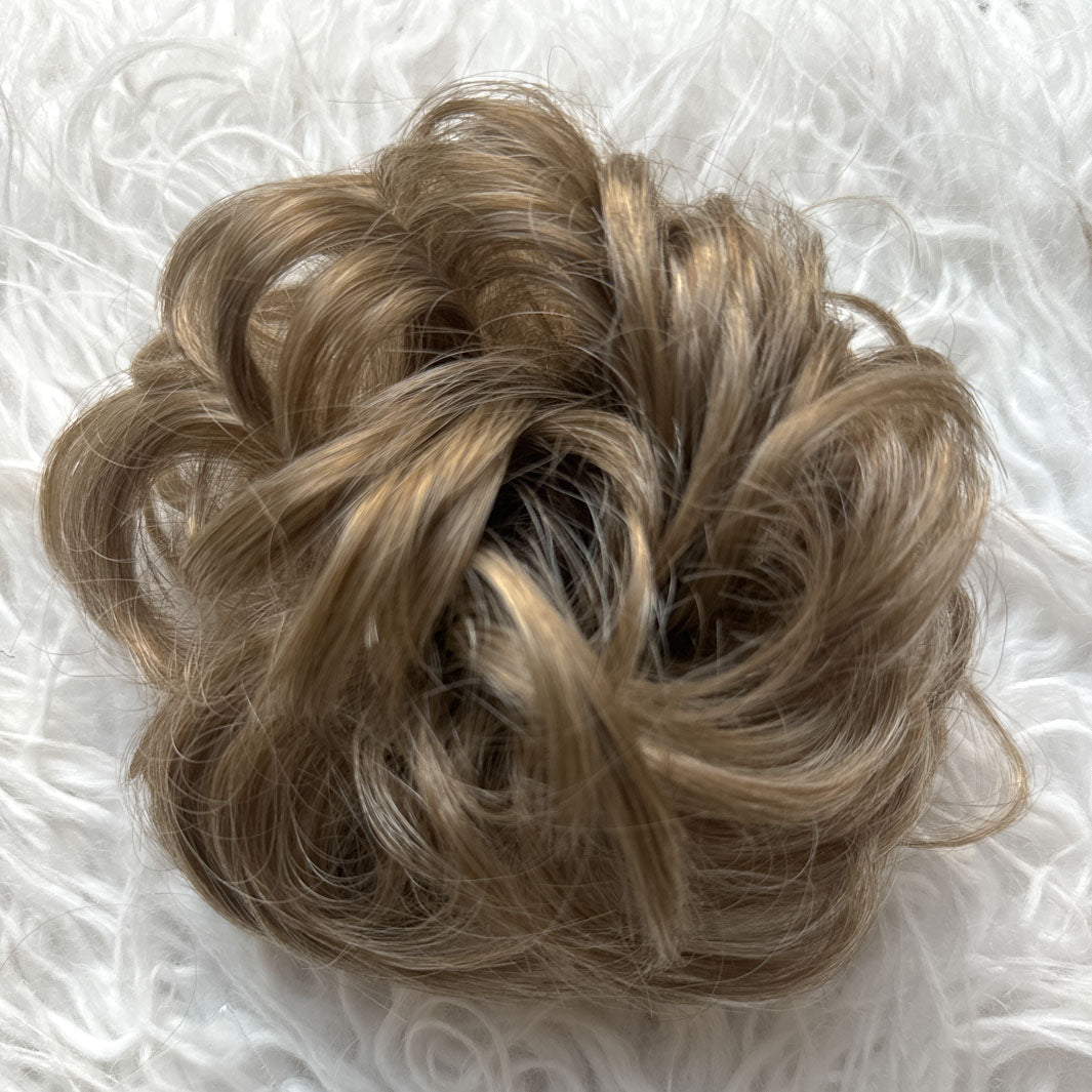 Messy Bun Hair Piece Extension Ash Brown Hair Color