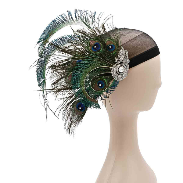 Peacock Feather Hair Clip Fascinator Wedding Party Hairpin