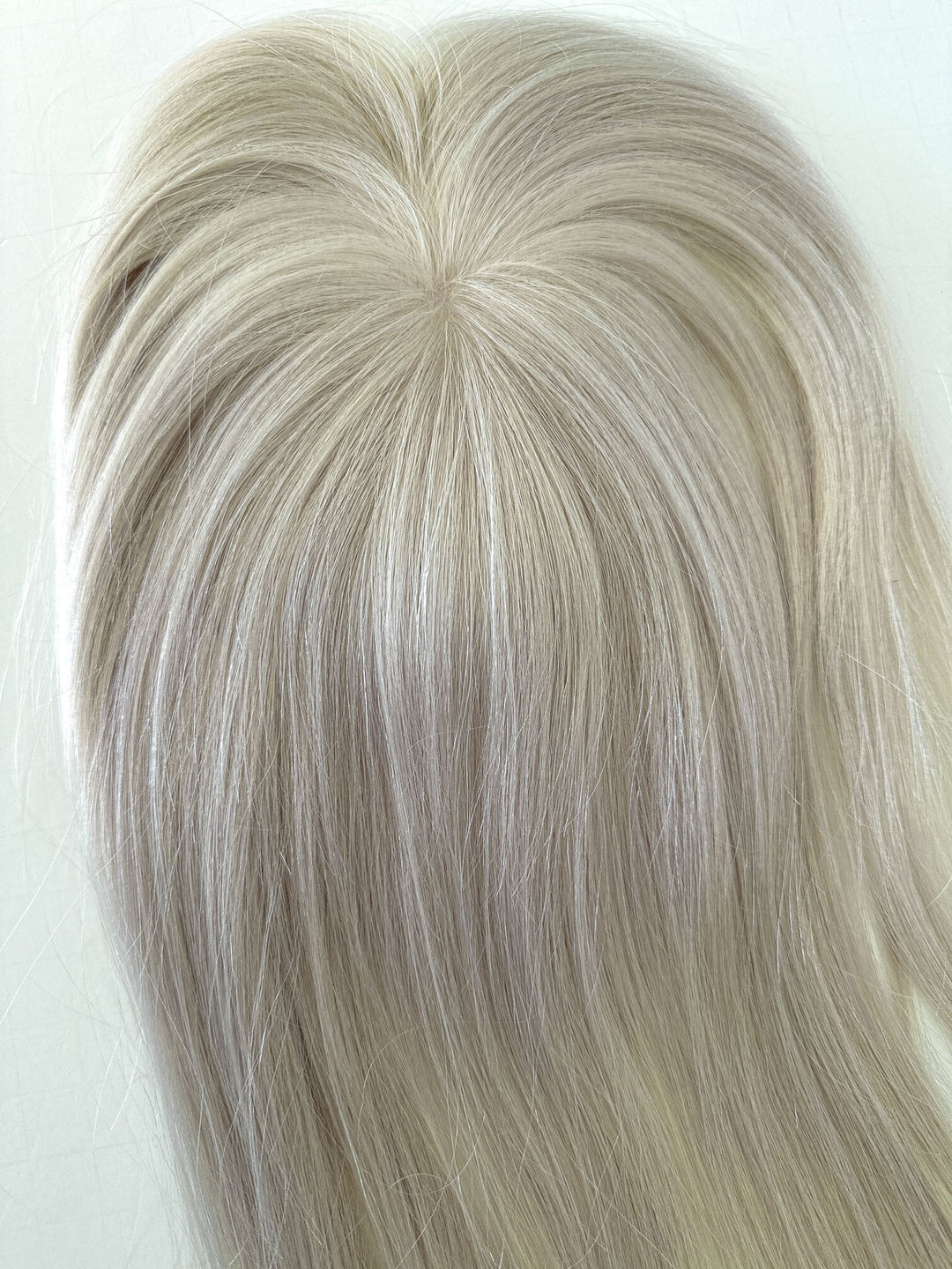 Human Hair Toppers for Womens White Blonde