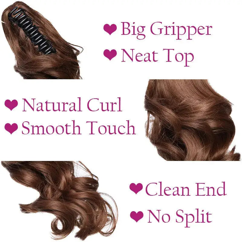 Claw Clip Short Ponytail Hairpiece Extension Wavy