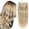 Clip in Hair Extensions Human Hair Straight Hair Ombre