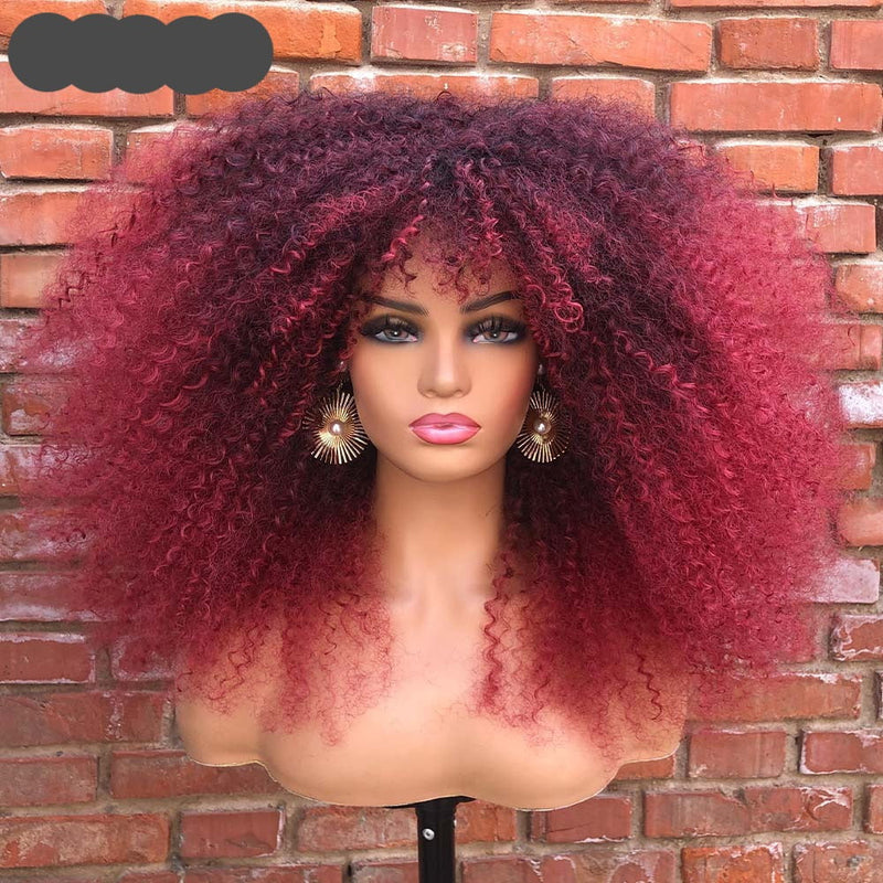 Afro Kinky Curly Wig for Women Cosplay Blonde