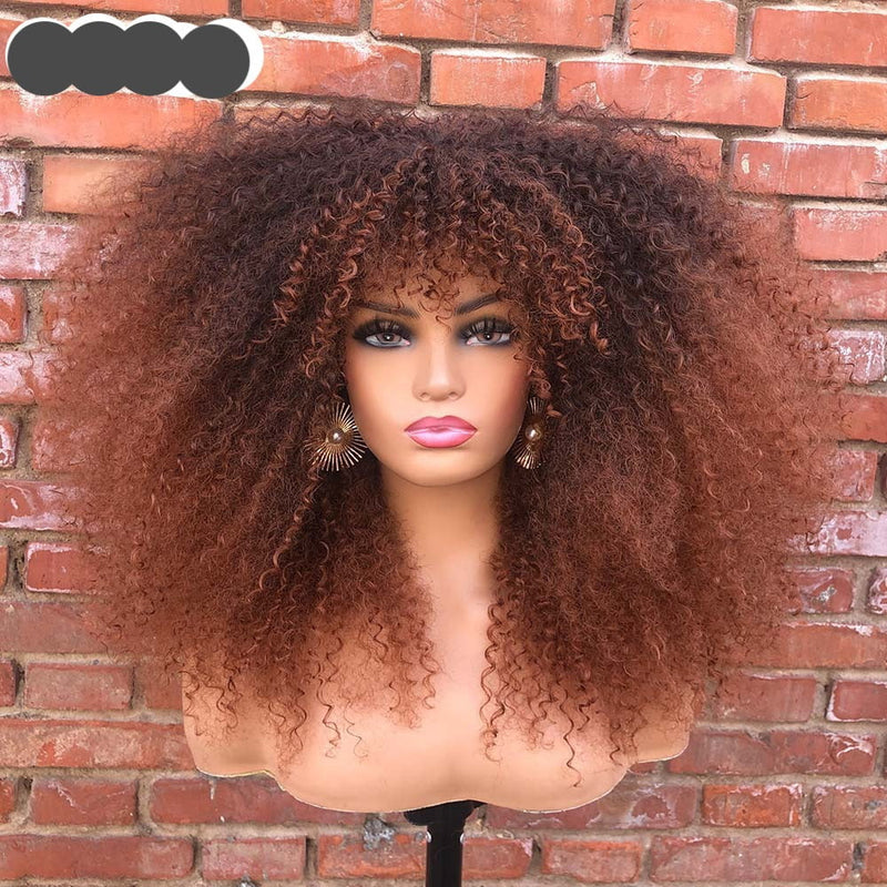 Afro Kinky Curly Wig for Women Cosplay Blonde