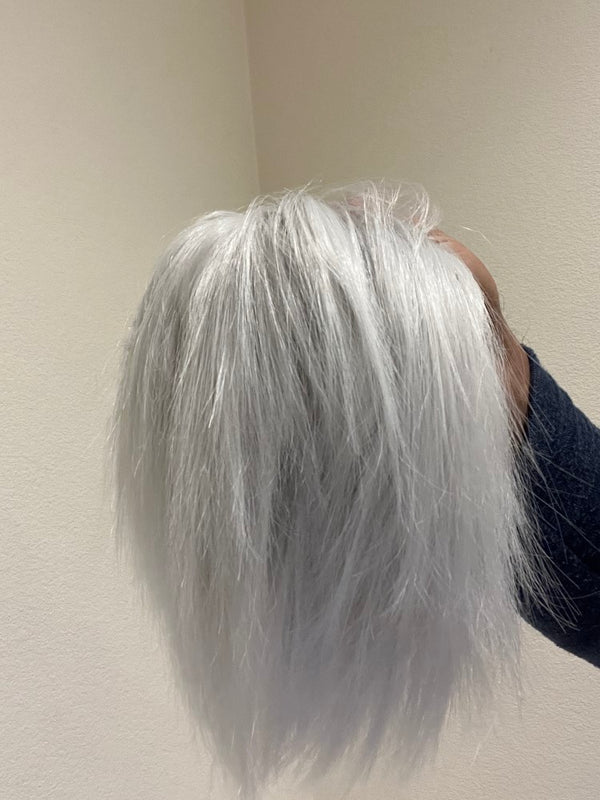 Hairpiece Bun Extension Hair Scrunchie Silver Grey