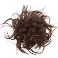 medium brown - real hair scrunchies-M4