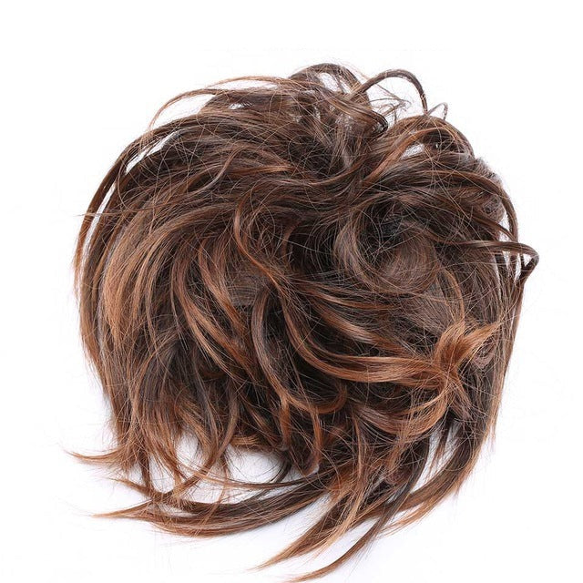 light auburn to dark brown - real hair scrunchies-30T4