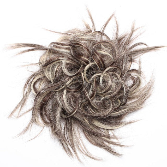 real hair scrunchies#color_blonde-mix-grey-hair