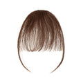 human hair clip in bangs dark brown