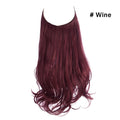 Invisible Wire Hair Extensions No Clip  Wine Color