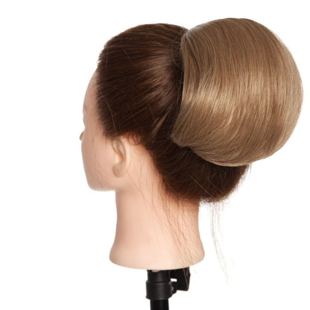Straight Scrunchies Hair Bun Hepburn Style Updo Drawstring Ponytail Hair Extension